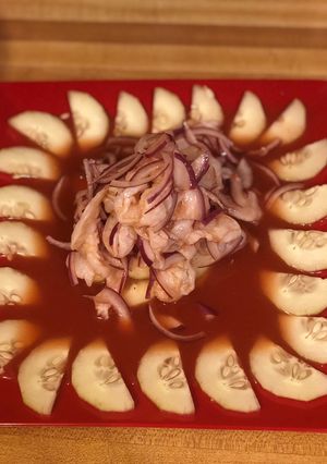 Una foto de Aguachile de camarón 🦐