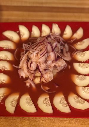 Una foto de Aguachile de camarón 🦐