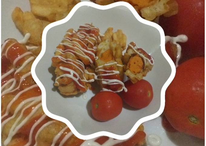 Cara Gampang Membuat 2. Gamja Hotdog ala Korea, Enak Banget