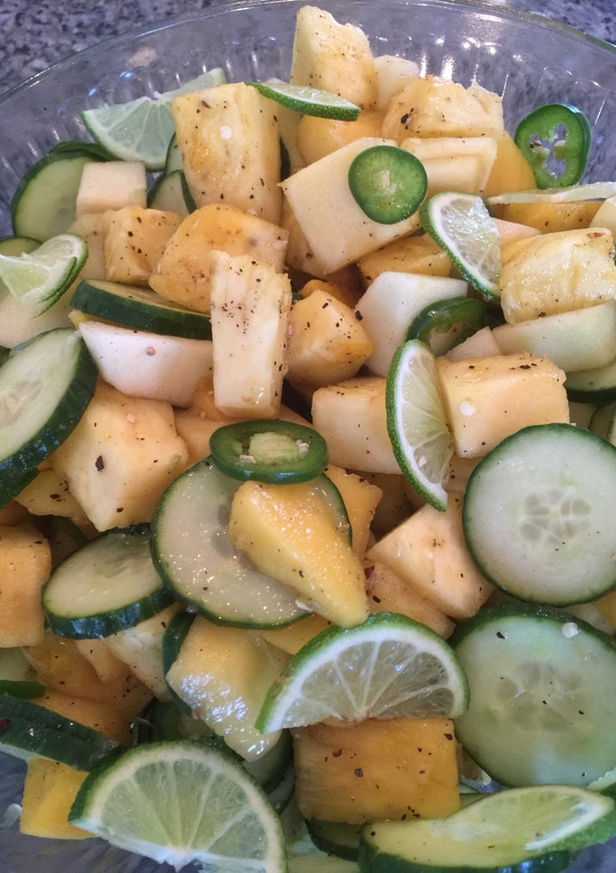 A picture of Sweet and Spicy Pineapple Salad.