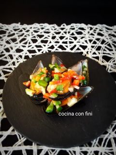 Una foto de Mejillones a la vinagreta