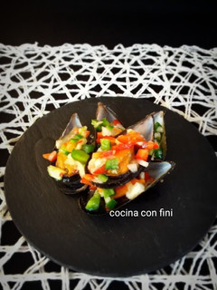 Una foto de Mejillones a la vinagreta