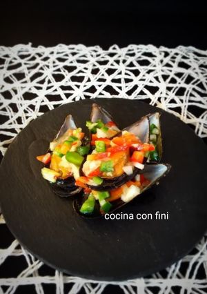 Una foto de Mejillones a la vinagreta