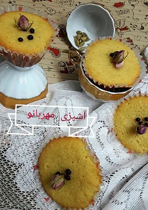 عکسی از دستور کاپ کیک هل و گلاب(بدون همزن)