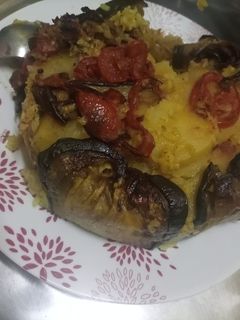 صورة لوصفة مقلوبة بالفراخ