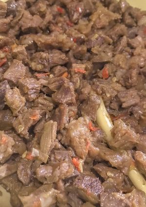 Foto resep Oseng daging pedas