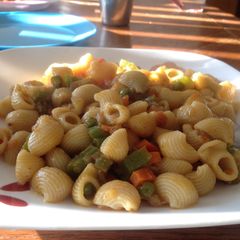 A picture of Masala vegan pasta.