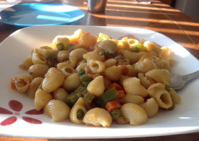 Simple Way to Prepare Any-night-of-the-week Masala vegan pasta