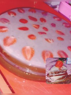 Foto resep Puding lapis bolu coklat strawberry