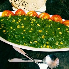 A picture of Palak corn.