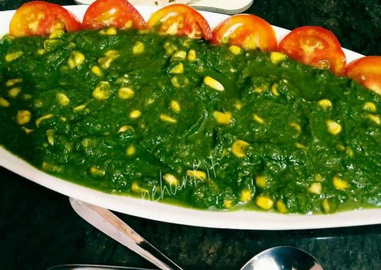 How to Prepare Favorite Palak corn