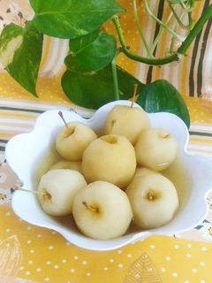 عکسی از دستور کمپوت سیب درسته