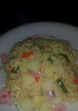 A picture of Pepper noodles and Irish potatoes.