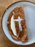Retro Chicory Pancakes with Snowball Cream