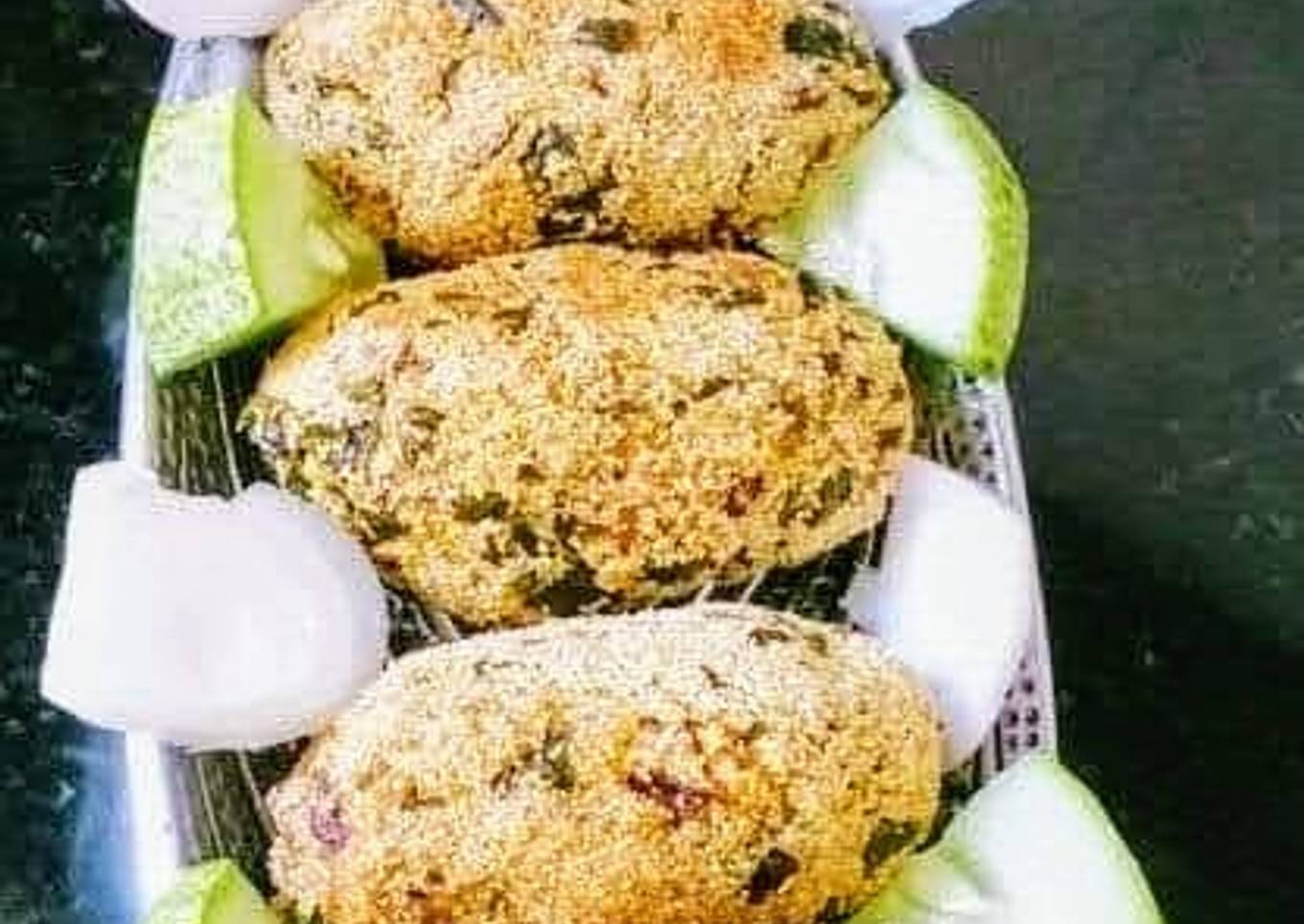 Karela Saag Cutlets (Bitter gourd)
