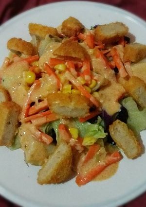 Foto resep Caesar Chicken Salad (yoghurt dressing)