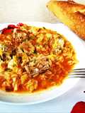 Rabo de cerdo con repollo