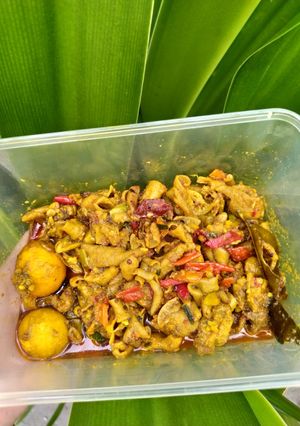 Foto resep Usus Pedas Bumbu Kuning