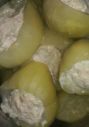 Foto resep Labu air kukus daging
