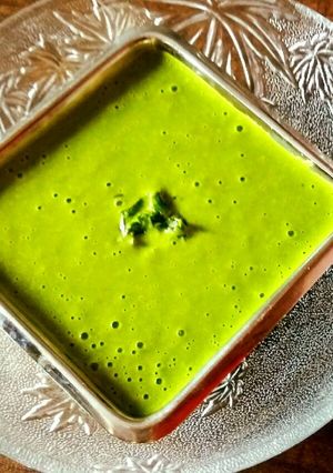 A picture of Sev dhaniya chutney.