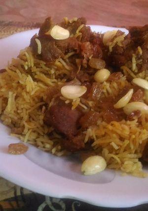 A picture of Mughlai pulao.