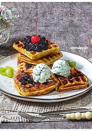 Foto resep Banana Blueberry Pancake