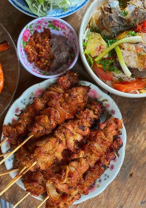 Hình của món Thịt Xiên Nướng.