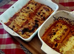 Una foto de Canelones con Carne Molida y Verduras