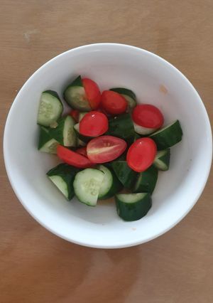 Hình của món Salad dưa chuột cà chua.