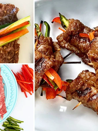 Easy Way Make Recipe Teriyaki Steak Rolls with Miyazakigyu Wagyu Beef that is Really Delicious, Tasty}