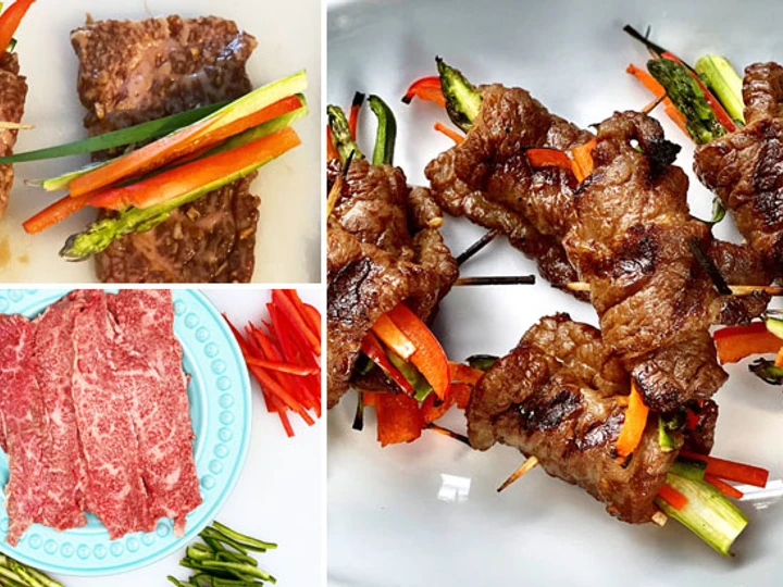 Easy Way Make Recipe Teriyaki Steak Rolls with Miyazakigyu Wagyu Beef that is Really Delicious, Tasty}