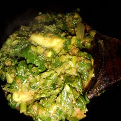 A picture of Aloo Palak methi.