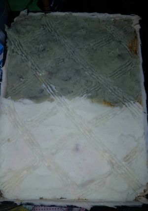 Una foto de Pastel mixto de papa y batata