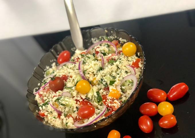 Salade automnale de semoule de chou fleur