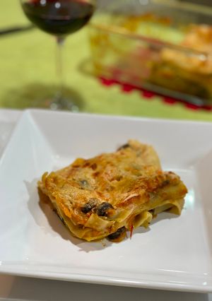 Foto de Lasanha de legumes com molho branco