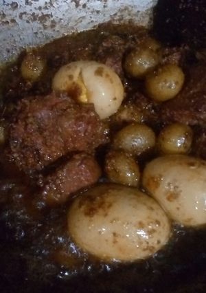 Foto resep Rendang daging feat telur