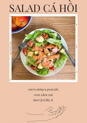 Hình của món Salad cá hồi.