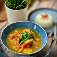 A picture of Shank Beef Soup - Tongseng Sengkel Sapi.