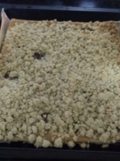 Una foto de Coca de mollitas con chocolate