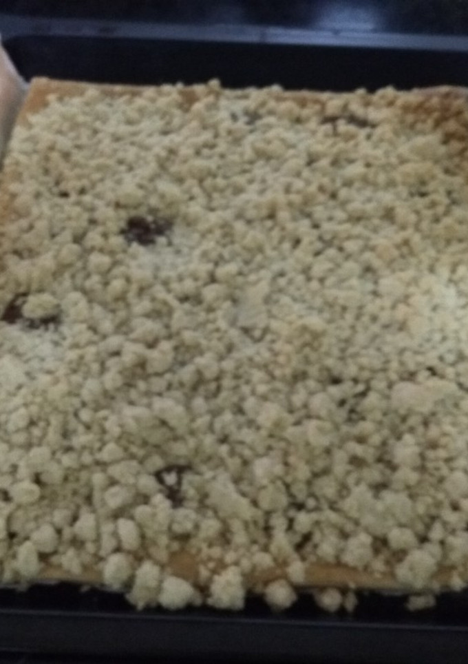 Una foto de Coca de mollitas con chocolate