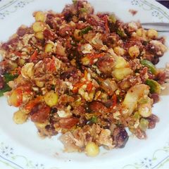 A picture of Eggs Fried Githeri.