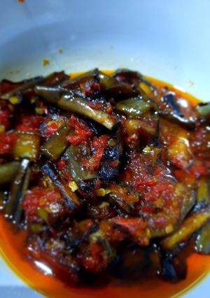 Foto resep Balado terong pedes manis