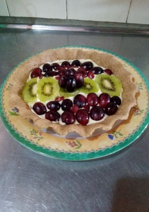 Una foto de Tarta integral de frutas