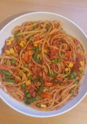 A picture of Mixed Veggies pasta.