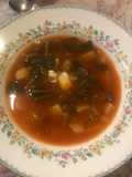 Sopa de papa y verdolagas