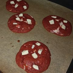 A picture of Red velvet cookies (packed with flavor) ♡⁠˖⁠꒰⁠ᵕ⁠༚⁠ᵕ⁠⑅⁠꒱.