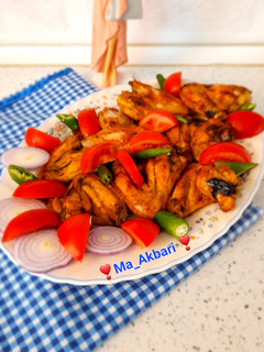 عکسی از دستور ⚘️کتف و بال مرغ برشته در فر