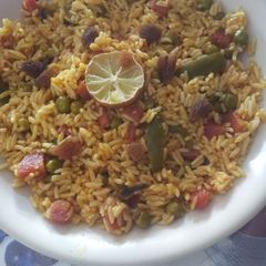 Mix veg peas pulav A picture of Mix veg peas pulav.