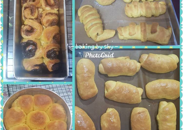 Resep Fluffy sweet potato bun (roti ubi empukk) Anti Gagal