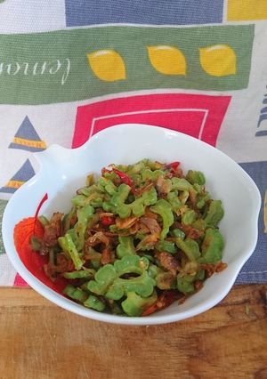 Foto resep Tumis kering pare + step anti pahit tapi crunchy